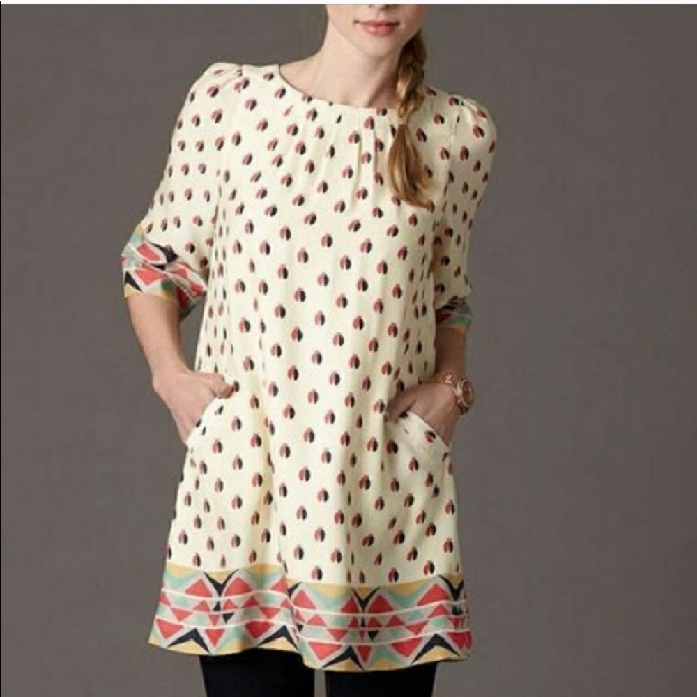 Fossil Ladybug Beetle Print Shift Dress Medium
